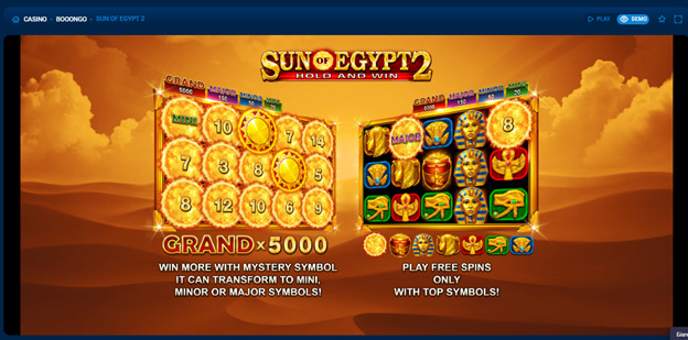 Sun of Egypt2 slot, joaca de pe un cont demo